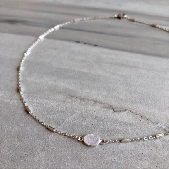 Estrella & Luna Jewelry - ✨Dainty boho druzy silver choker✨